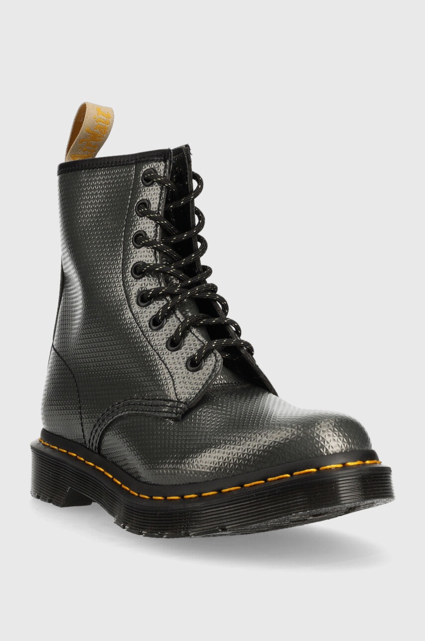 

Черевики Dr. Martens 1460 Vegan жіночі колір сірий на плоскому ходу