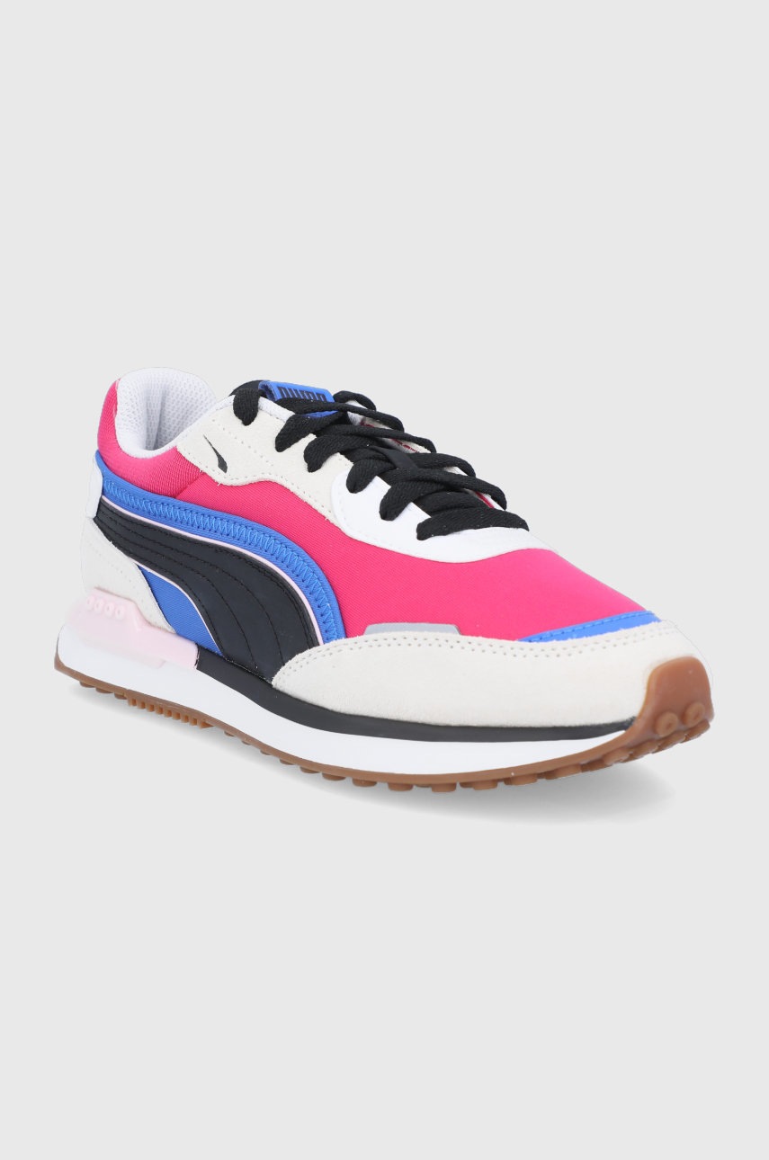 

Ботинки Puma City Rider 382044 цвет розовый на платформе