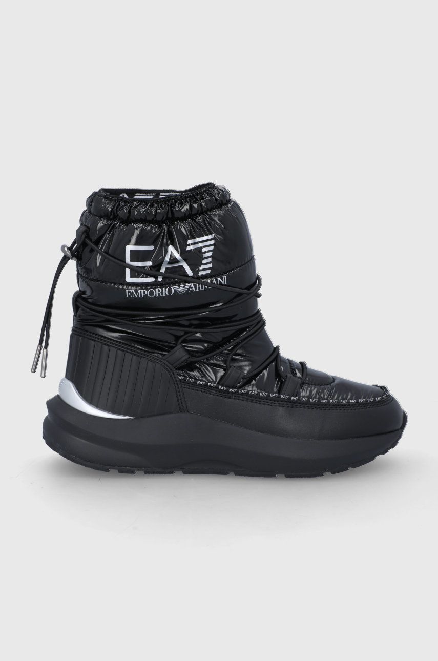 EA7 Emporio Armani cizme de iarna culoarea negru answear.ro