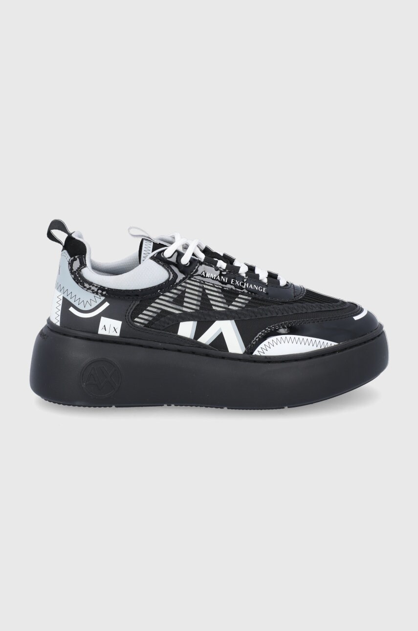 

Обувки Armani Exchange в черно с платформа, Черен