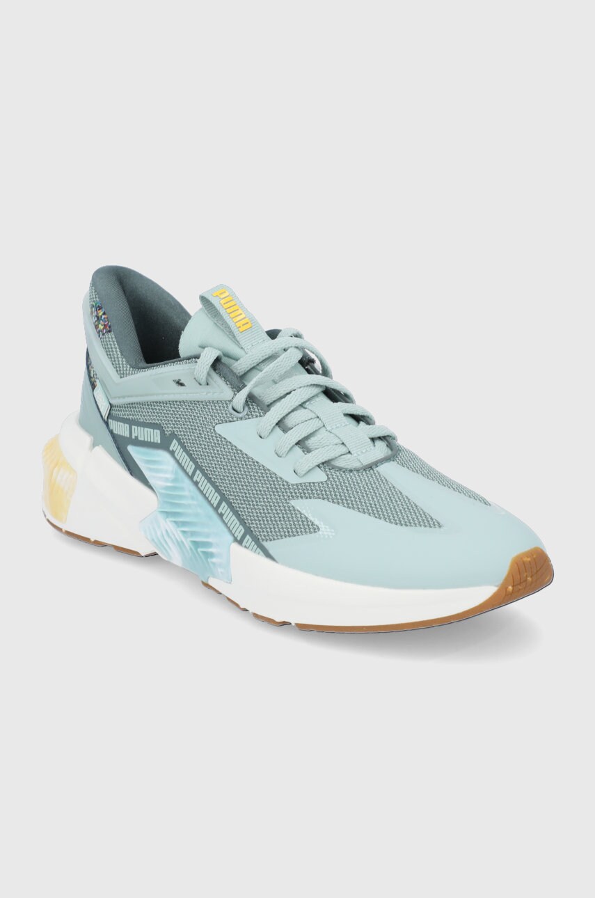 

Черевики Puma колір зелений на плоскому ходу