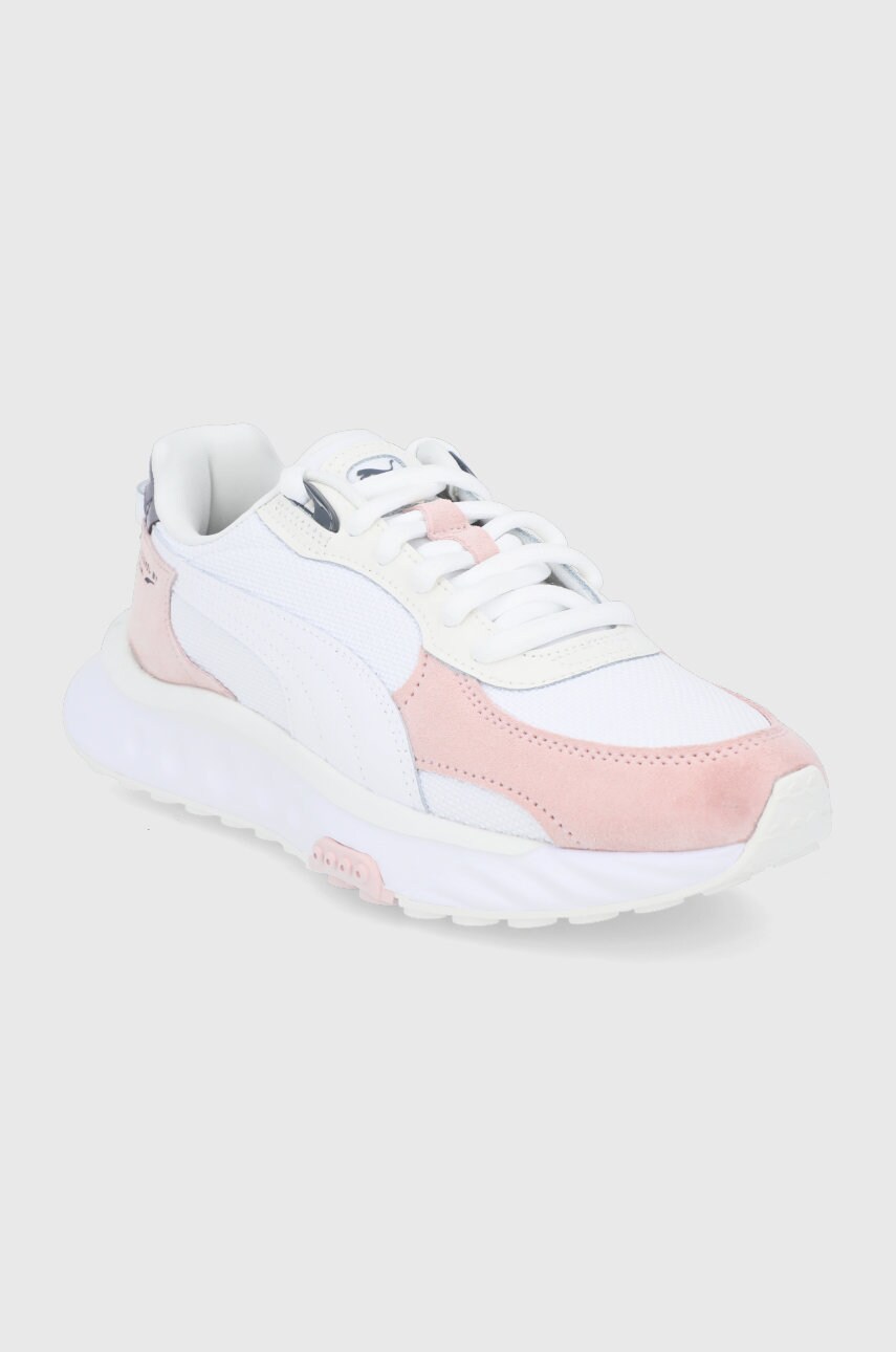 

Черевики Puma Wild Rider Soft Metal Wn's 381900 колір білий на платформі