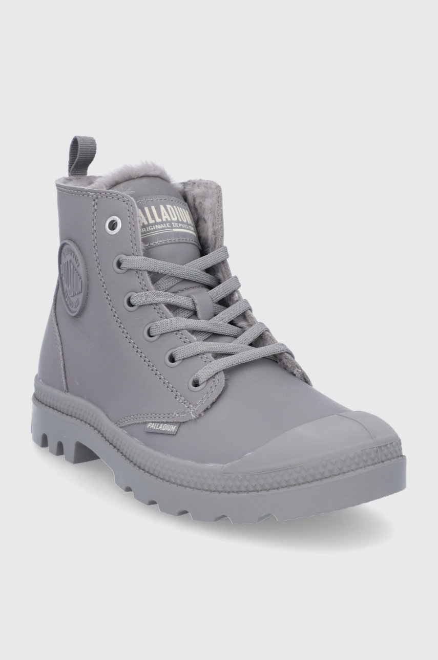 

Шкіряні кеди Palladium жіночі колір сірий