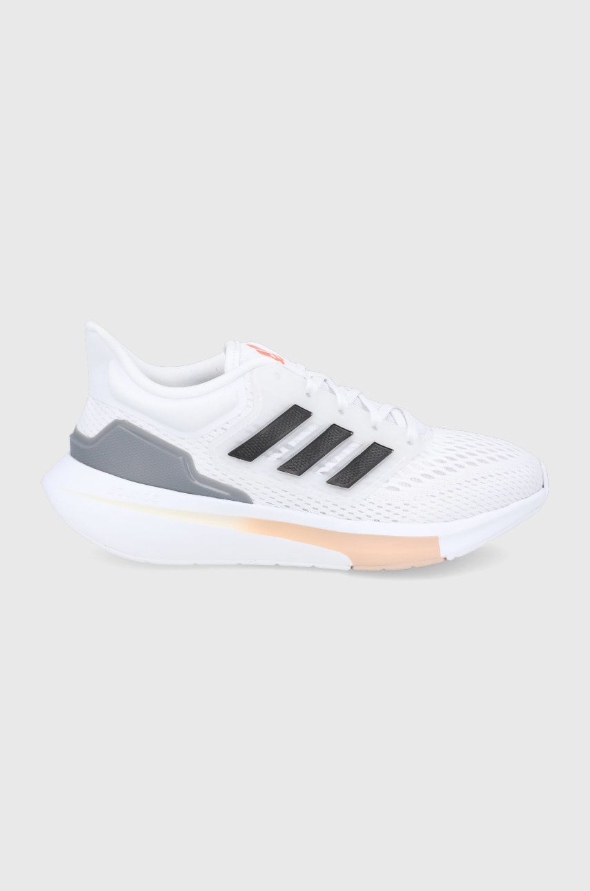 Adidas Pantofi EQ21 Run culoarea alb, cu toc plat ADIDAS imagine megaplaza.ro