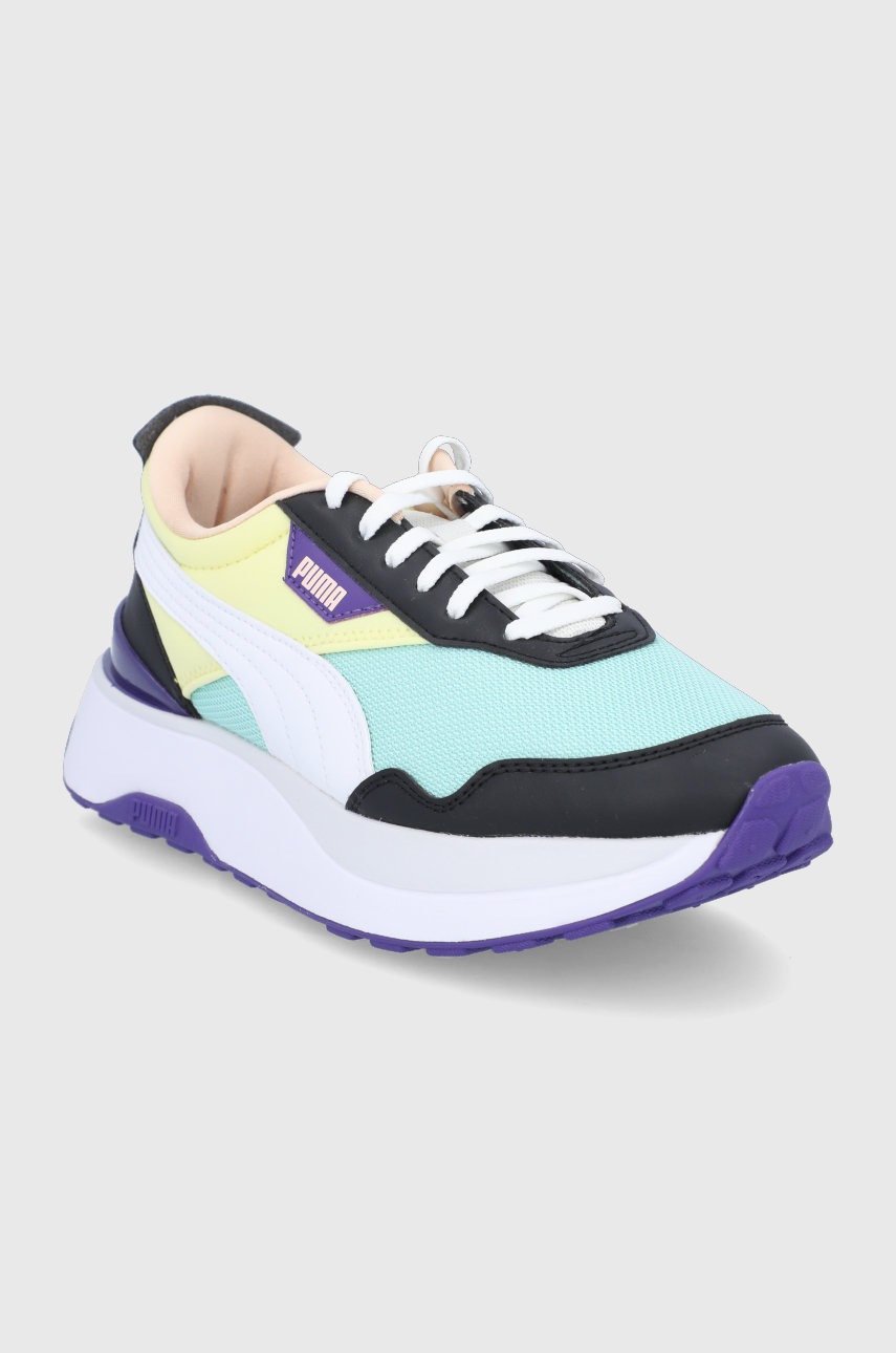

Черевики Puma колір зелений на танкетці