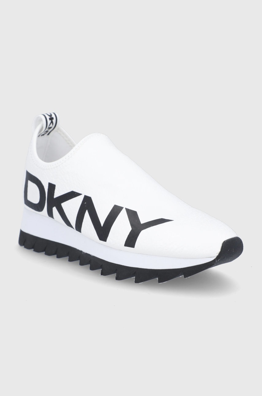 

Черевики Dkny колір білий на платформі