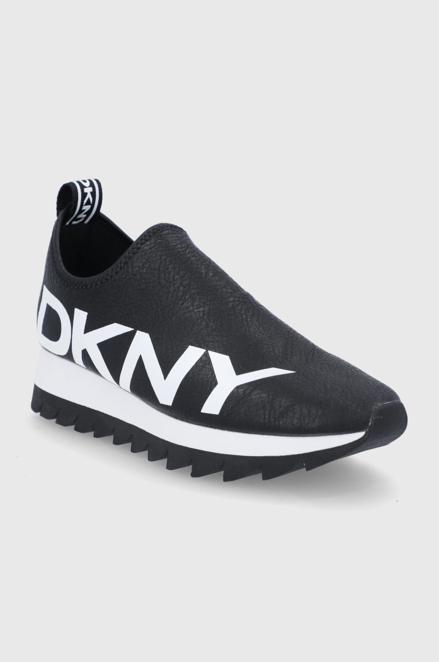 

Черевики Dkny колір чорний на платформі