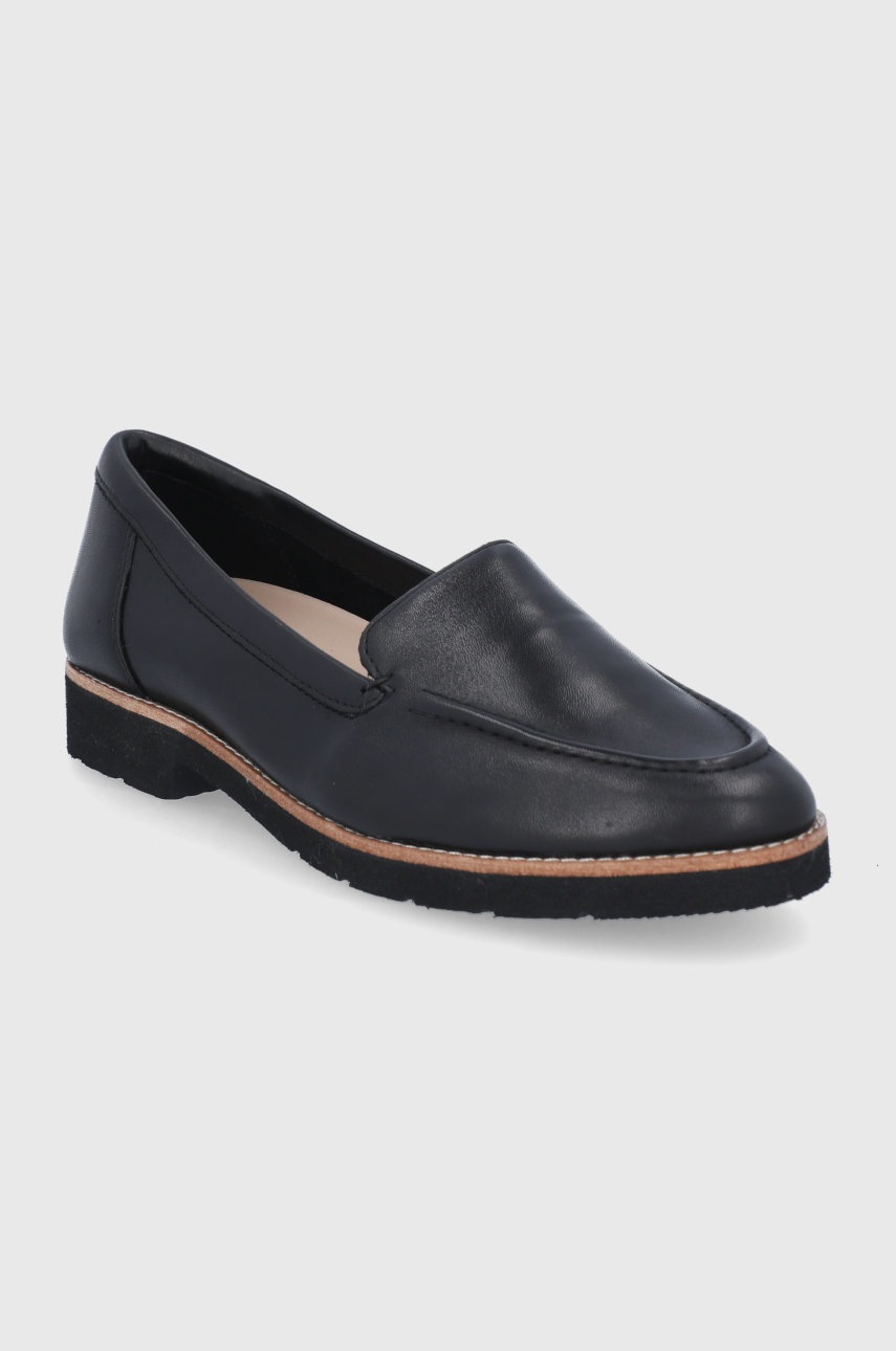 

Кожаные мокасины Aldo женское цвет чёрный на плоском ходу