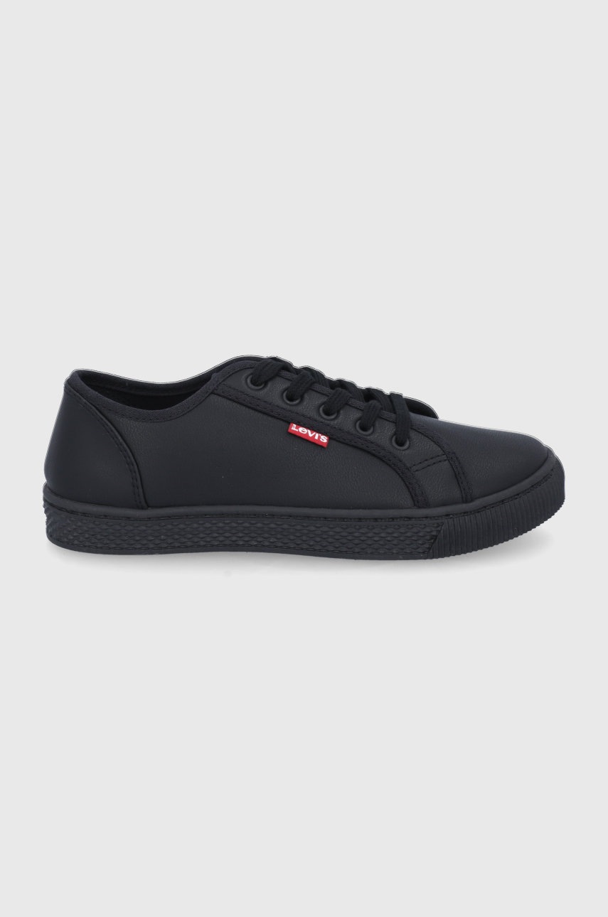

Ниски кецове Levi's дамски в бяло, Черен