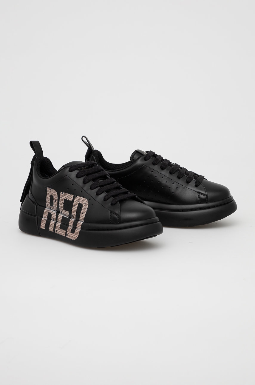 

Шкіряні черевики Red Valentino колір чорний на платформі
