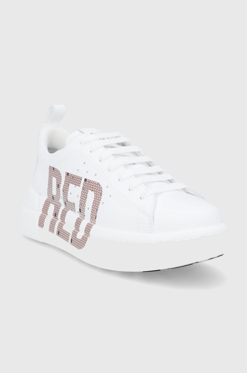 

Шкіряні черевики Red Valentino колір білий на платформі