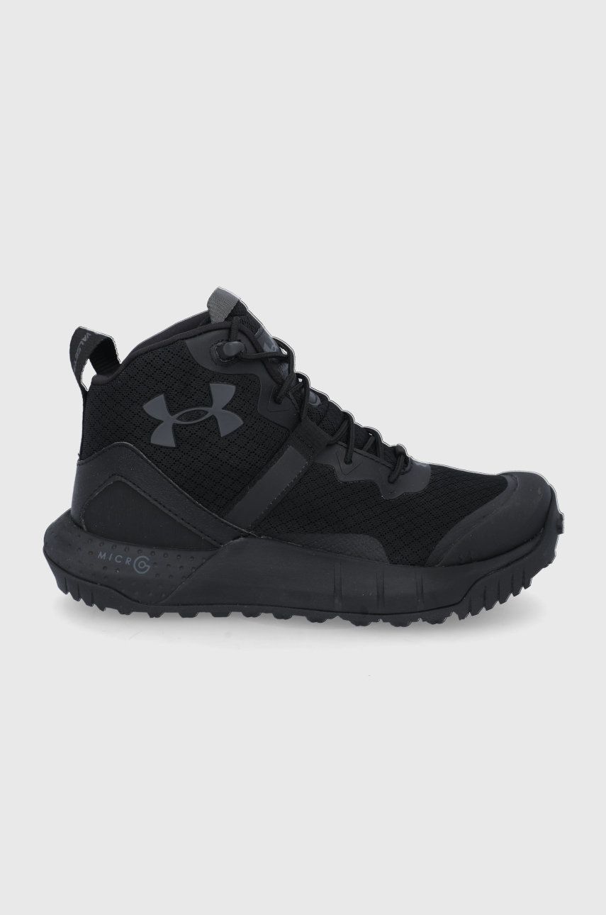 Levně Boty Under Armour UA W Micro G Valsetz Mid dámské, černá barva, lehce zateplené