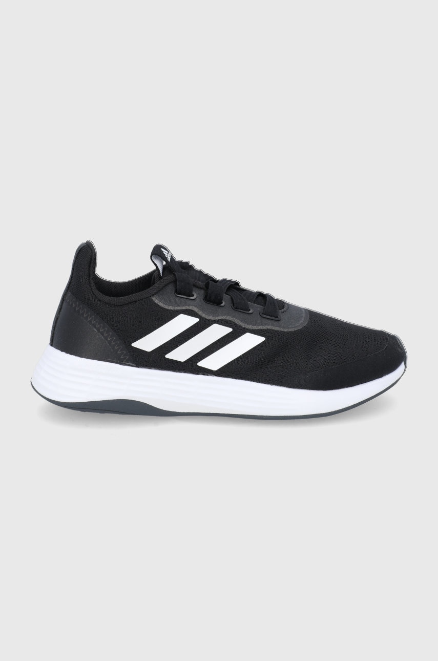 Adidas pantofi fy5680 culoarea negru, cu toc plat