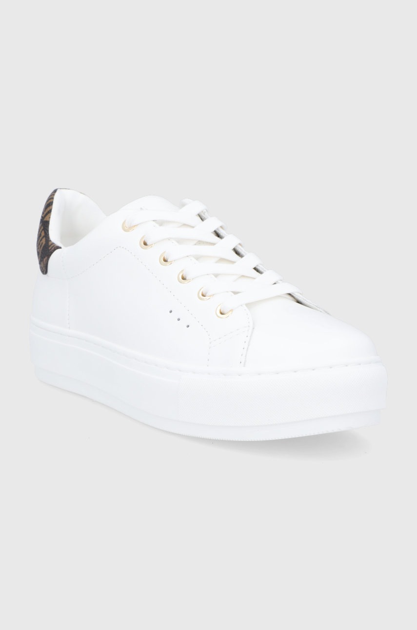 

Шкіряні черевики Kurt Geiger London колір білий на платформі