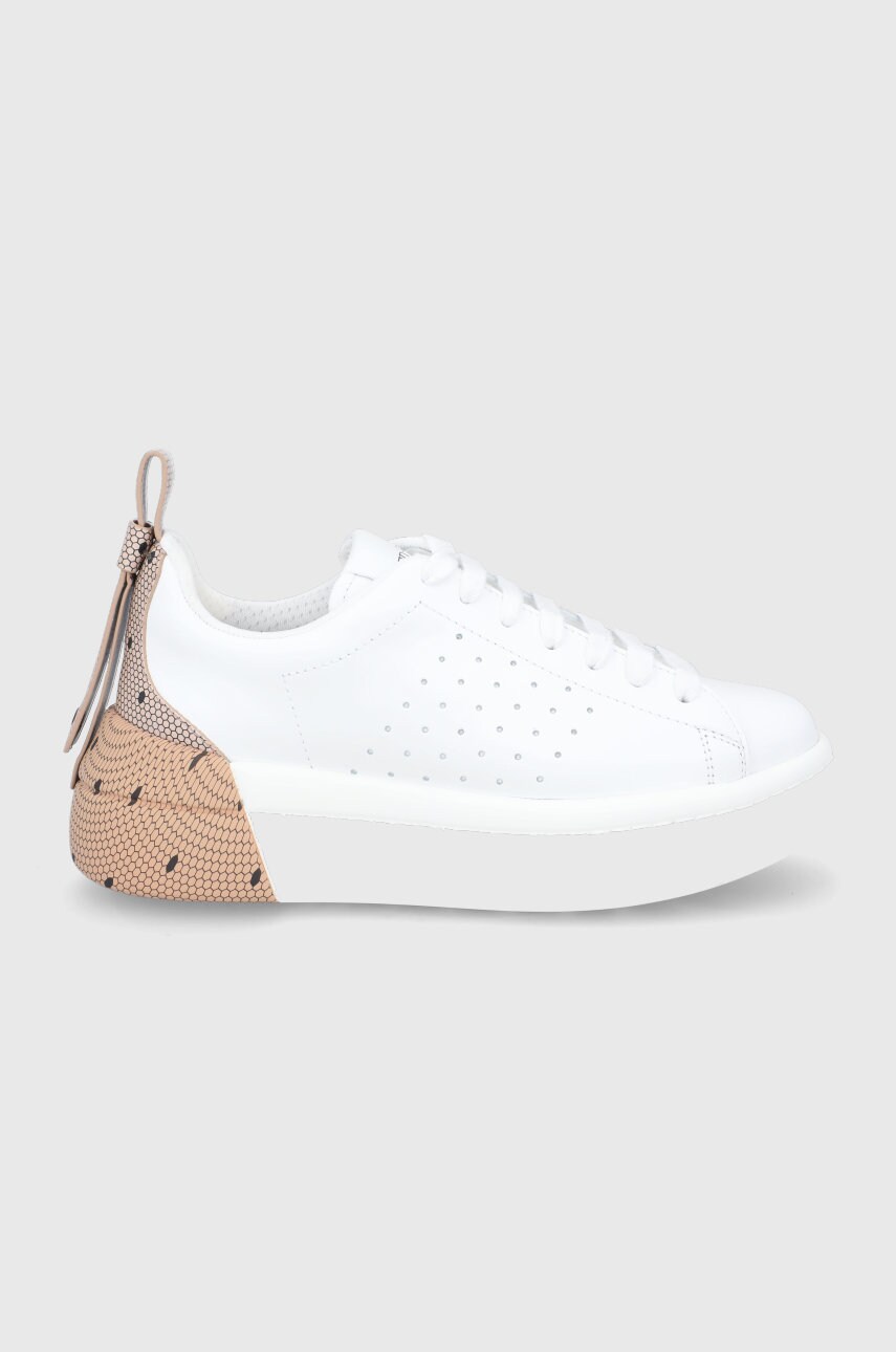 

Кожени обувки Red Valentino в бяло с платформа, Бял