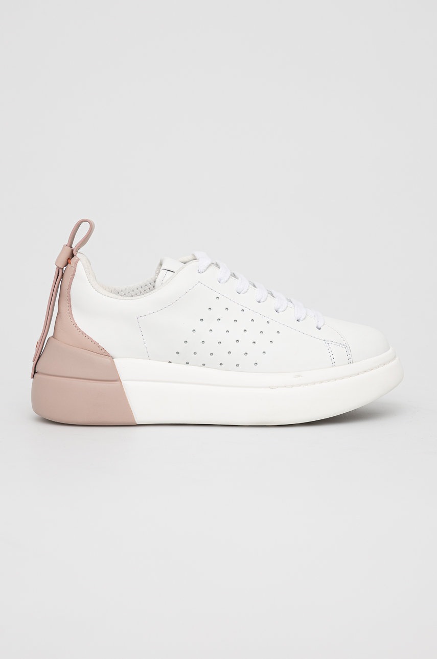 

Кожени обувки Red Valentino в бяло с платформа, Бял