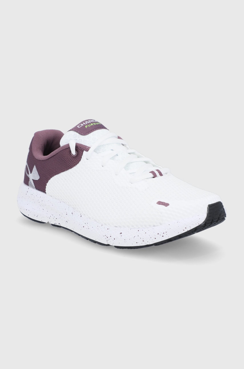 

Ботинки Under Armour UA W Charged Pursuit 2BL SPKL цвет белый на плоском ходу
