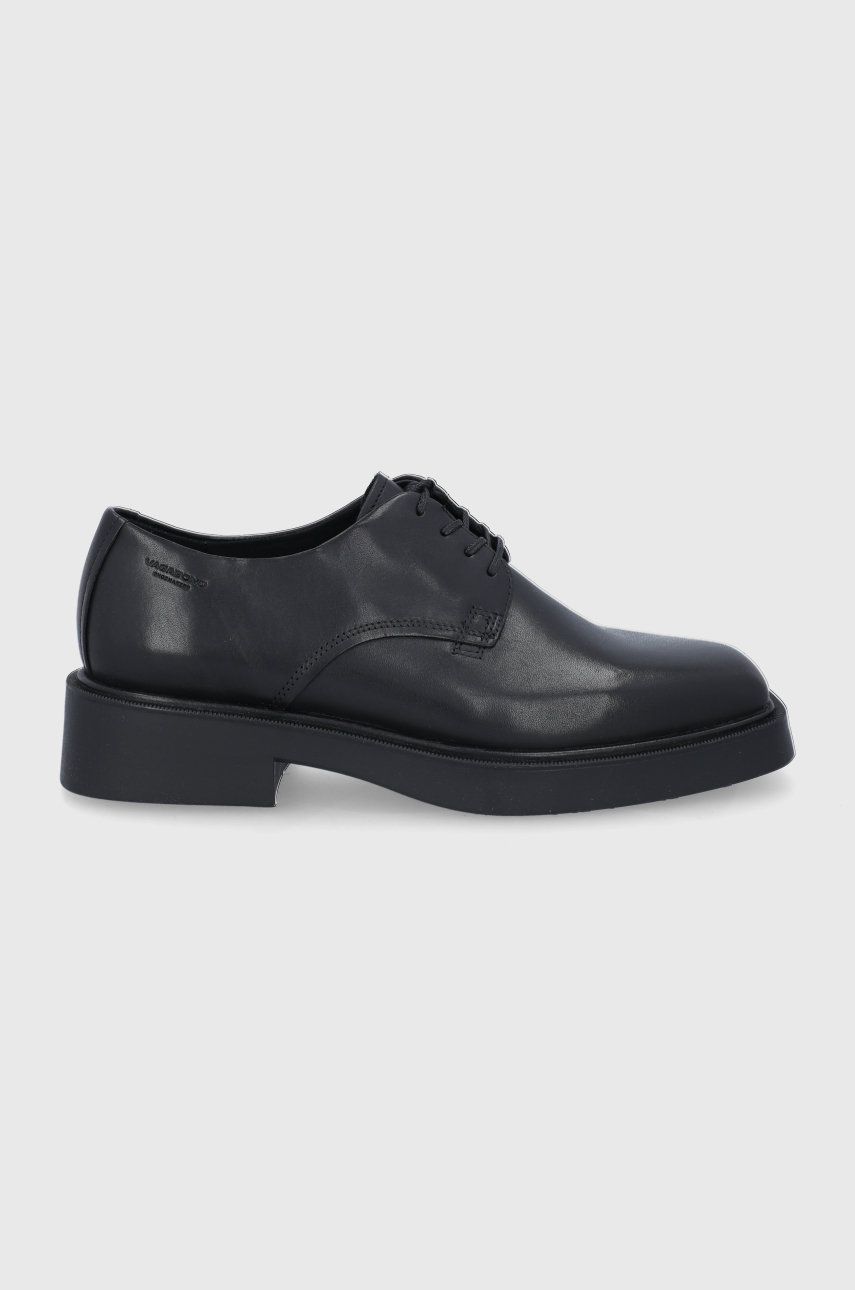 Vagabond Shoemakers Pantofi De Piele Femei, Culoarea Negru, Cu Platforma