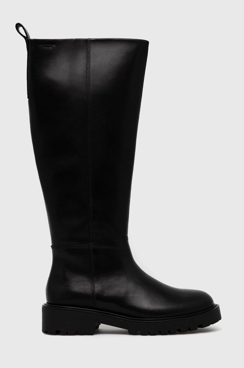 Vagabond Shoemakers ghete de piele Kenova femei, culoarea negru, cu toc plat answear.ro imagine megaplaza.ro