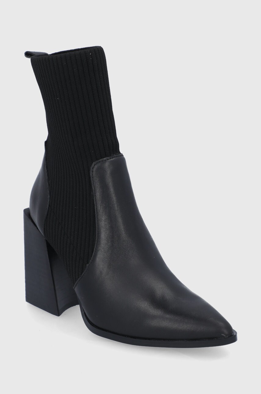 

Черевики Steve Madden жіночі колір чорний каблук блок