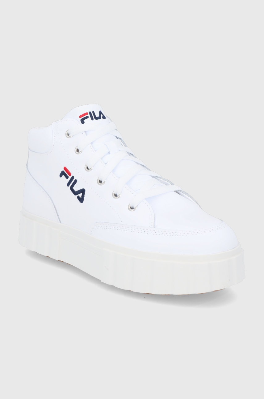 

Черевики Fila Sandblast колір білий на платформі