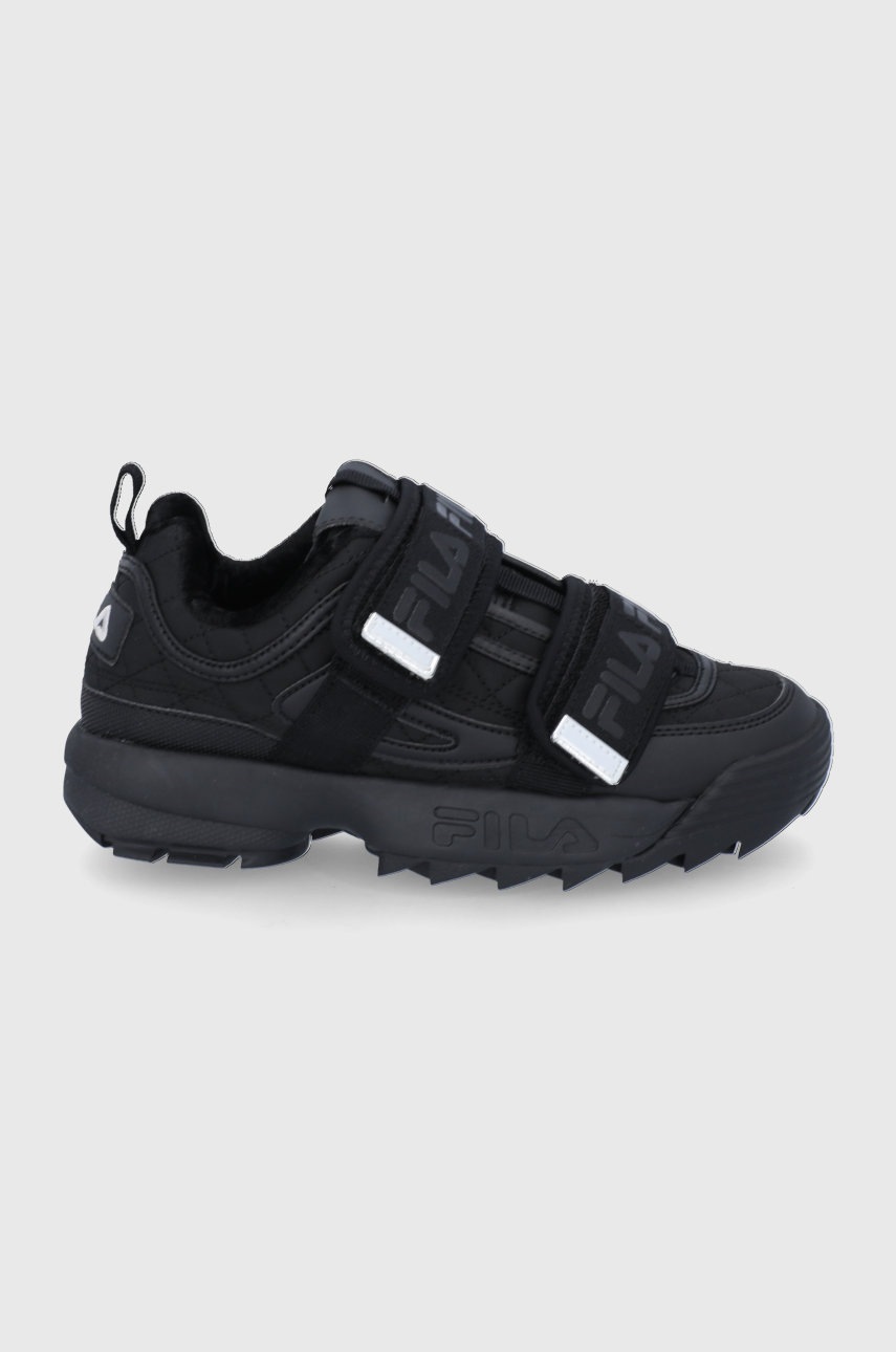 

Обувки Fila в черно с платформа, Черен