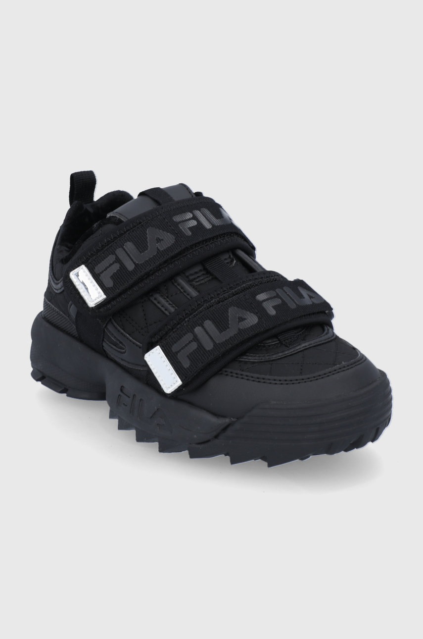 

Черевики Fila колір чорний на платформі