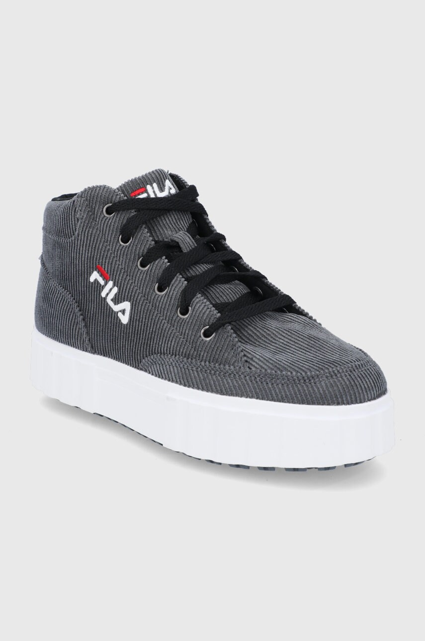 

Черевики Fila колір сірий на платформі