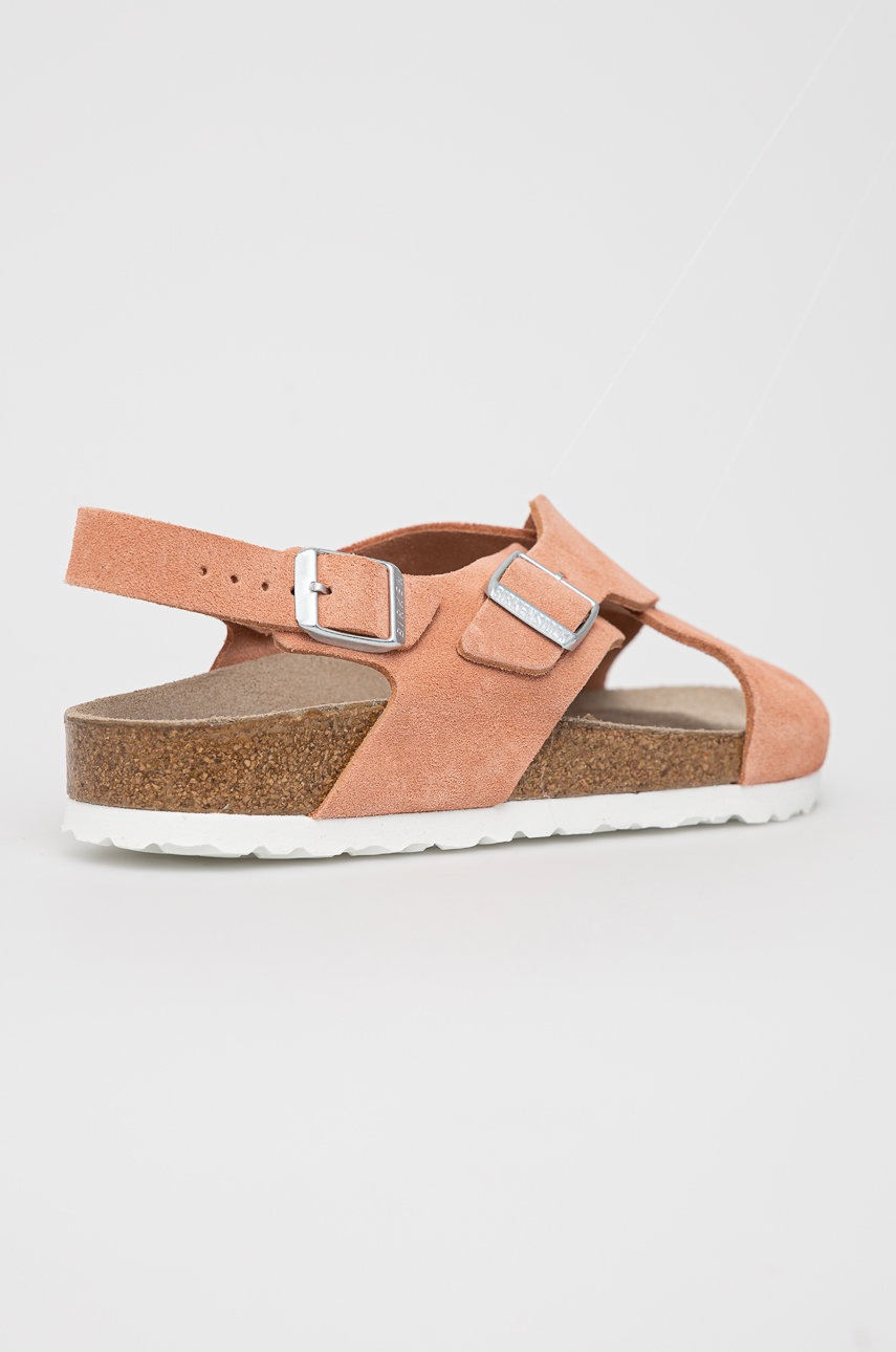 

Шкіряні сандалі Birkenstock жіночі колір рожевий