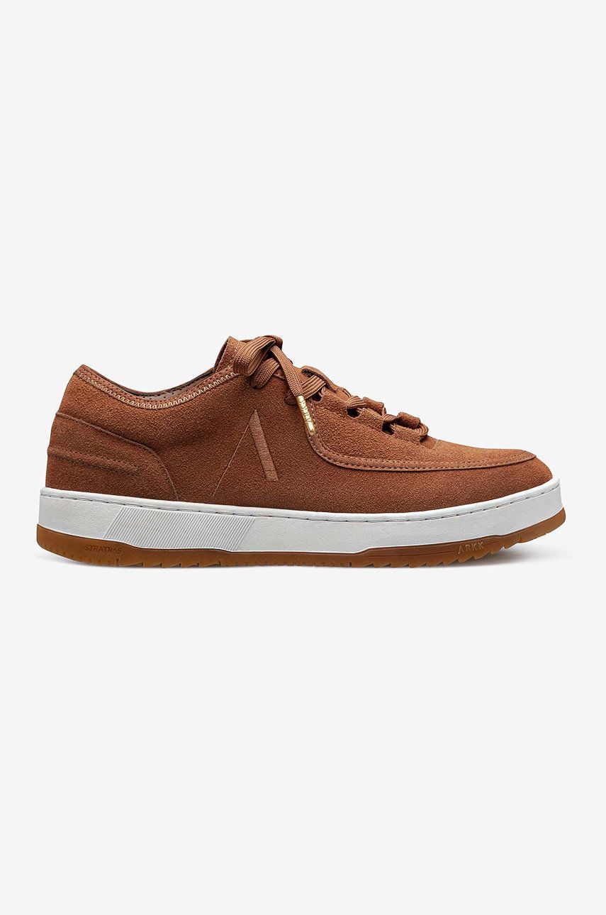 Arkk Copenhagen Pantofi de piele întoarsă culoarea maro, cu toc plat answear.ro imagine 2022 13clothing.ro