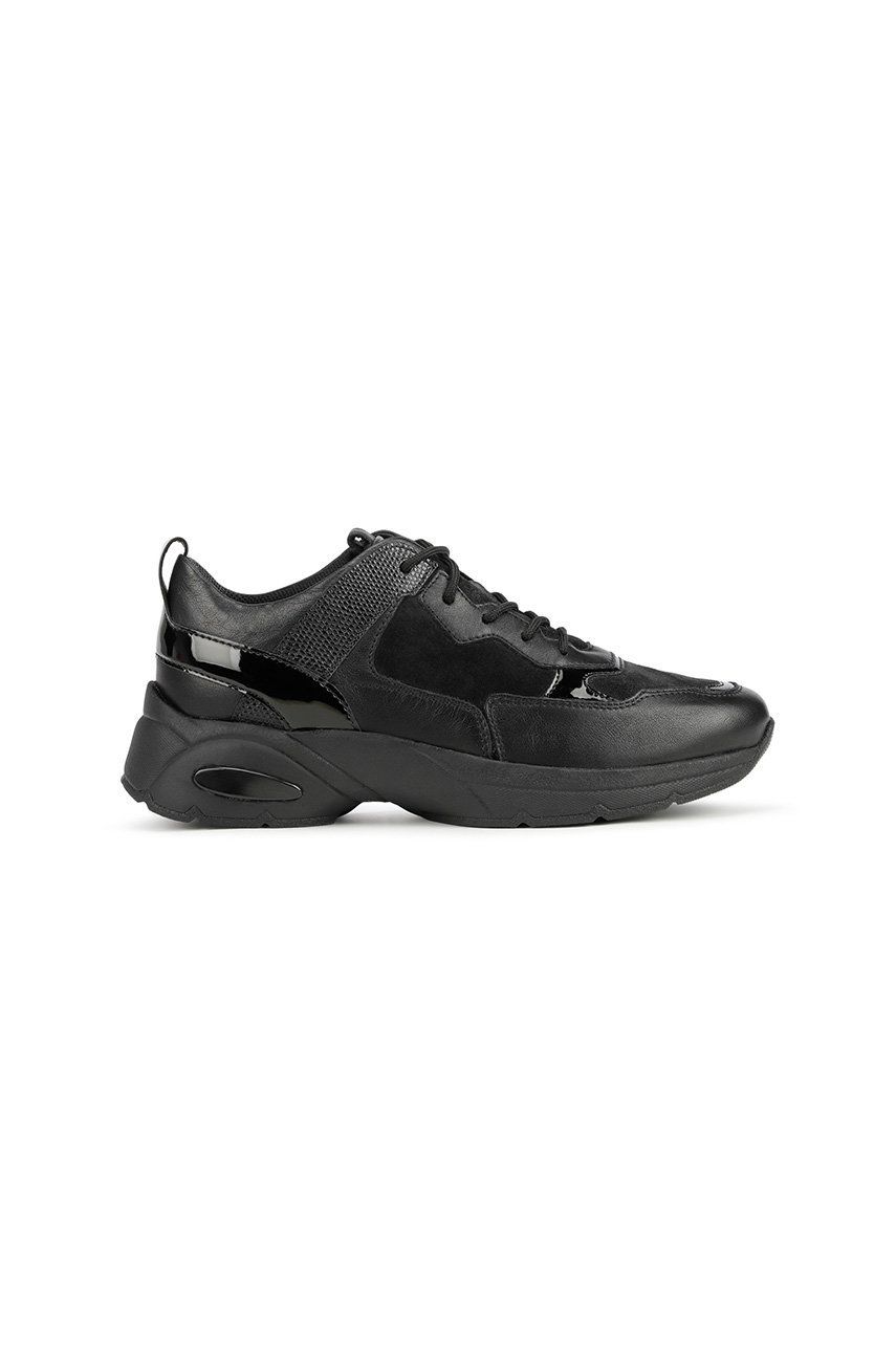 Geox Pantofi culoarea negru, cu toc plat answear.ro