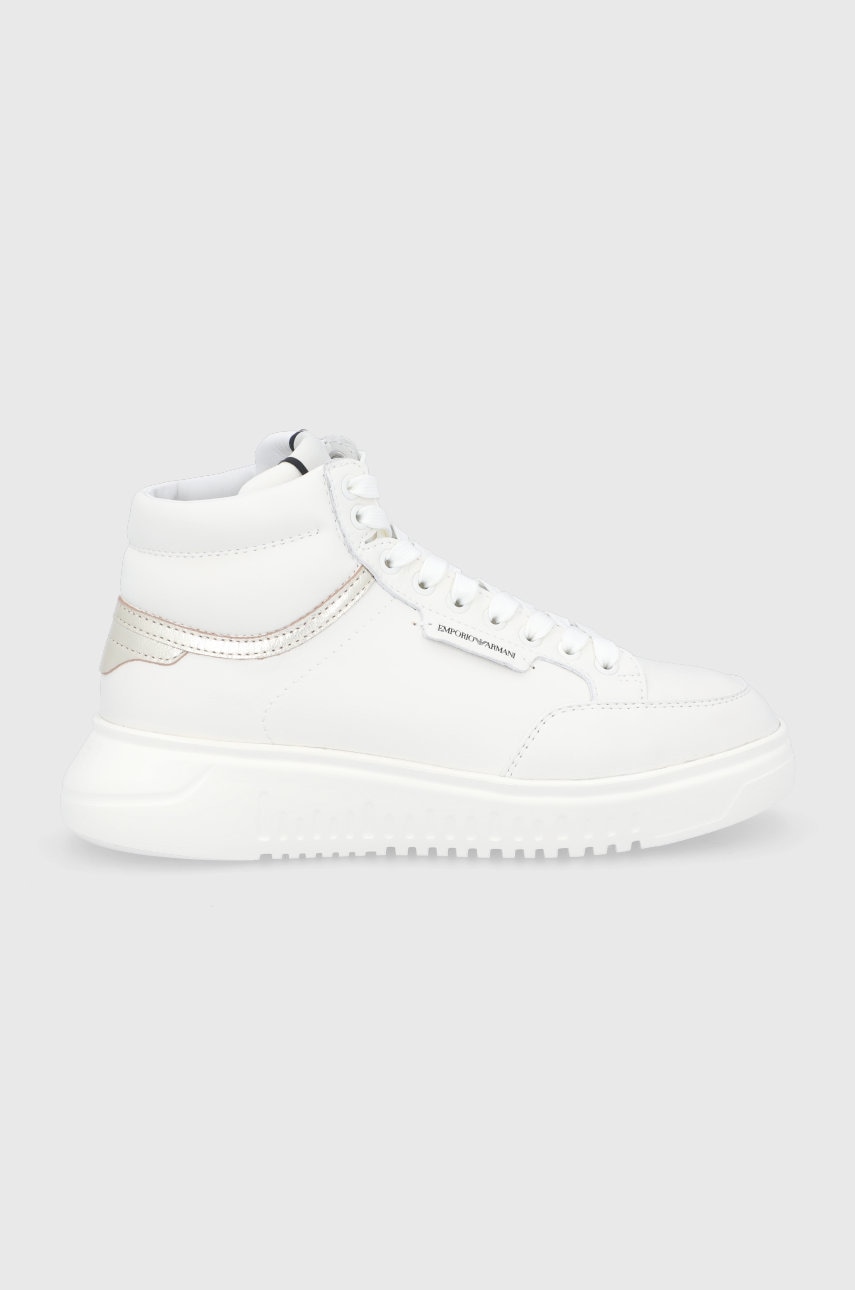 Emporio Armani Buty kolor biały na platformie