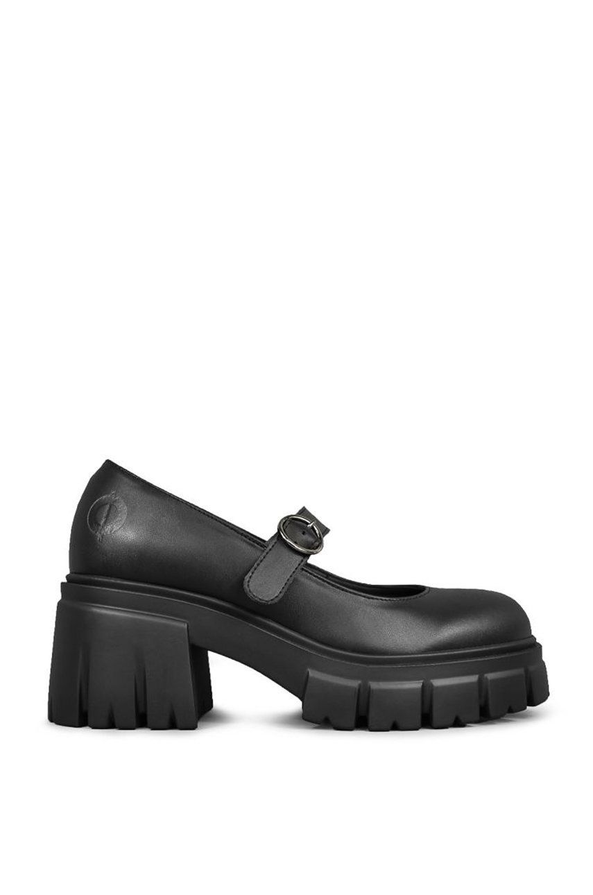 Altercore Pantof Margot femei, culoarea negru, cu platformă Altercore Mocasini şi pantofi