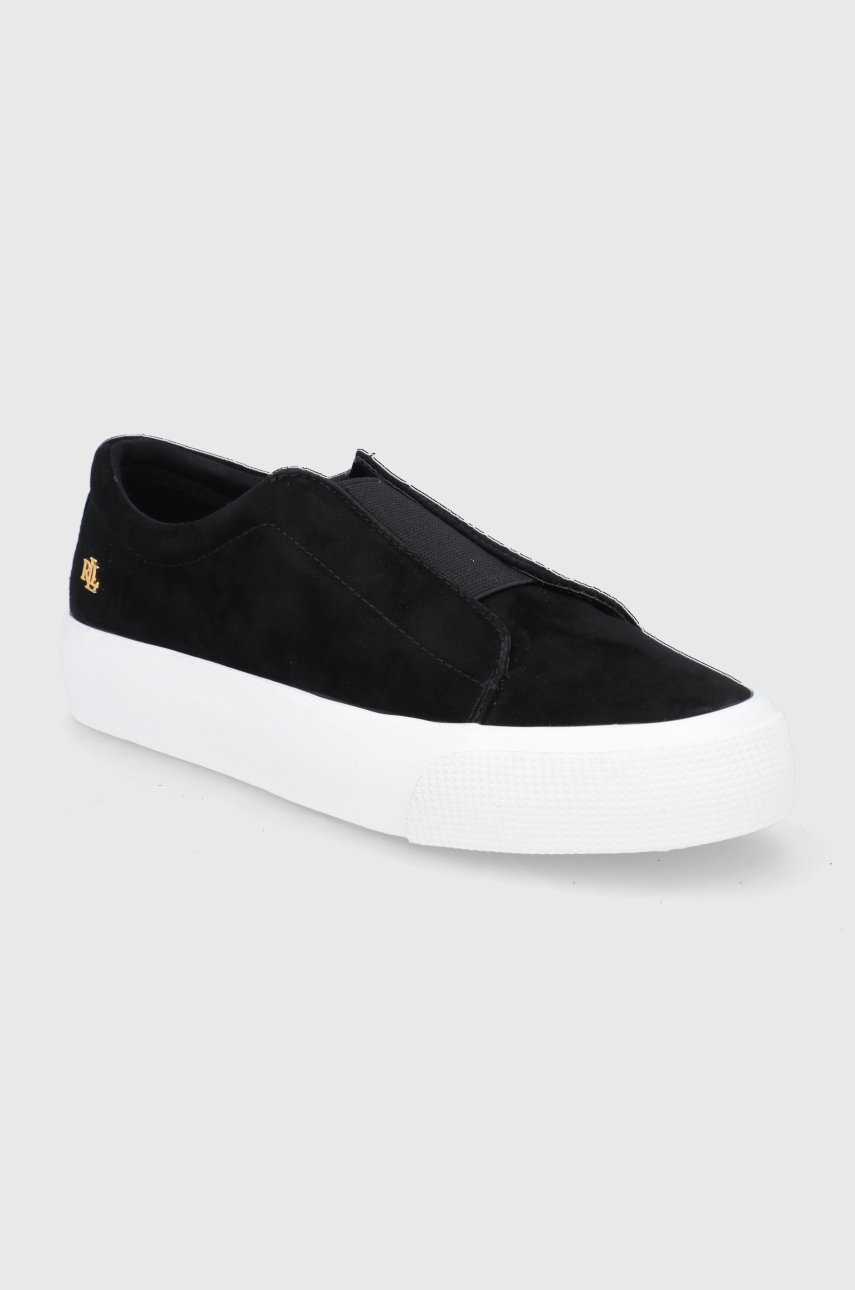 

Замшеві кеди Lauren Ralph Lauren Isla колір чорний 802806805002