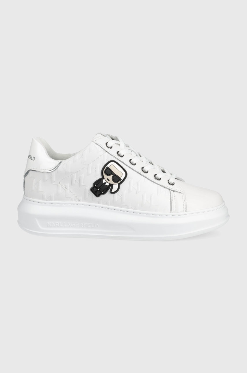 

Кожени обувки Karl Lagerfeld в бяло с платформа, Бял
