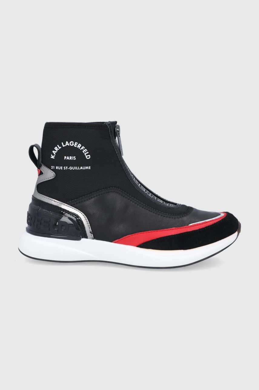 Karl Lagerfeld Pantofi culoarea negru, cu toc plat answear.ro imagine noua