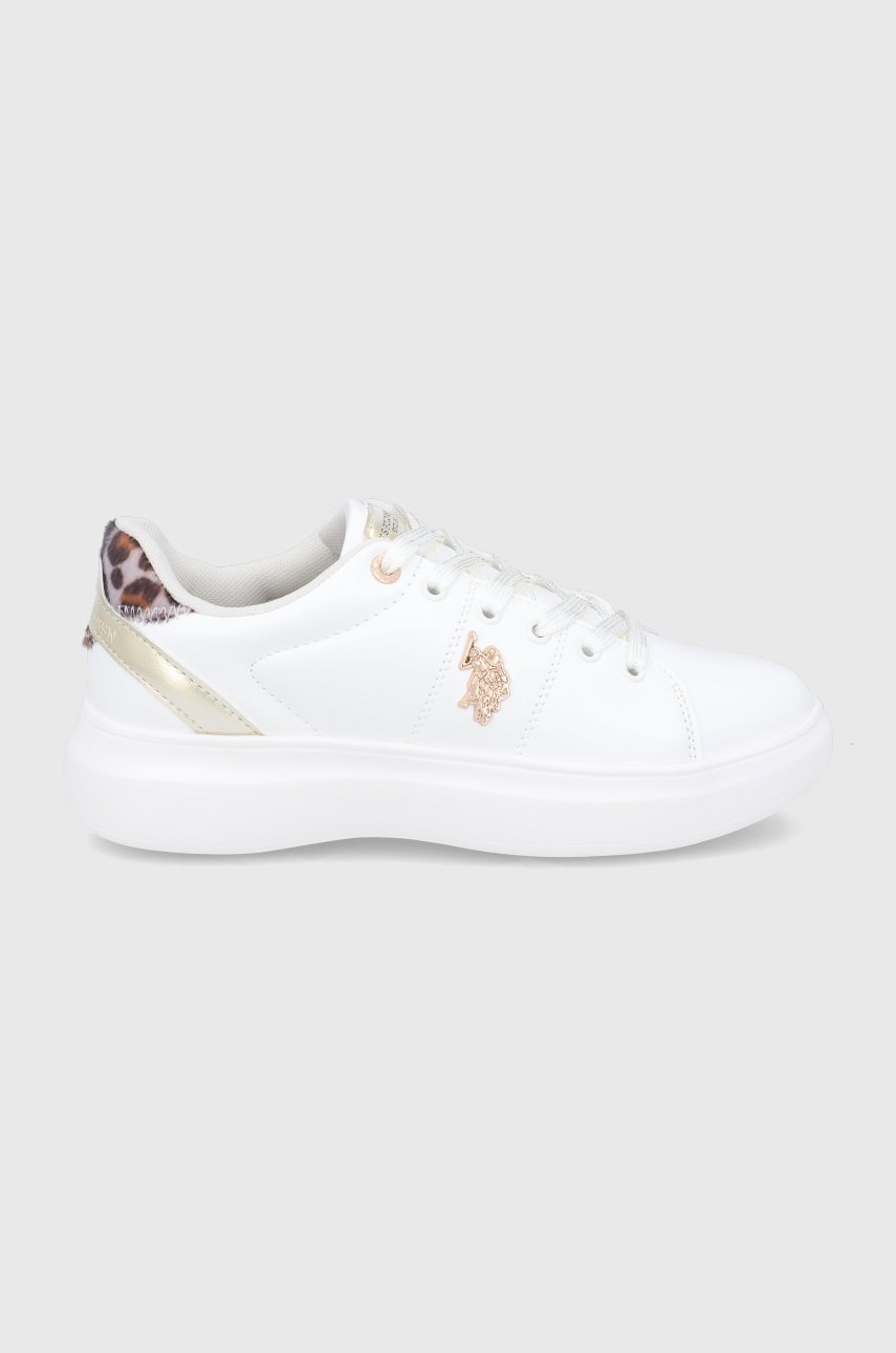 

Обувки U.S. Polo Assn. в бяло с платформа, Бял