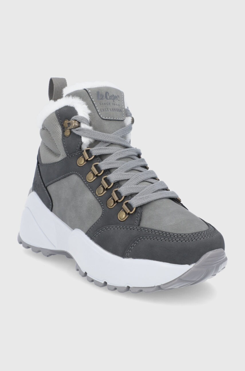 

Ботинки Lee Cooper женские цвет серый на платформе