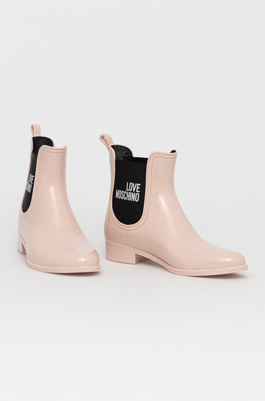 

Гумові чоботи Love Moschino жіночі колір рожевий