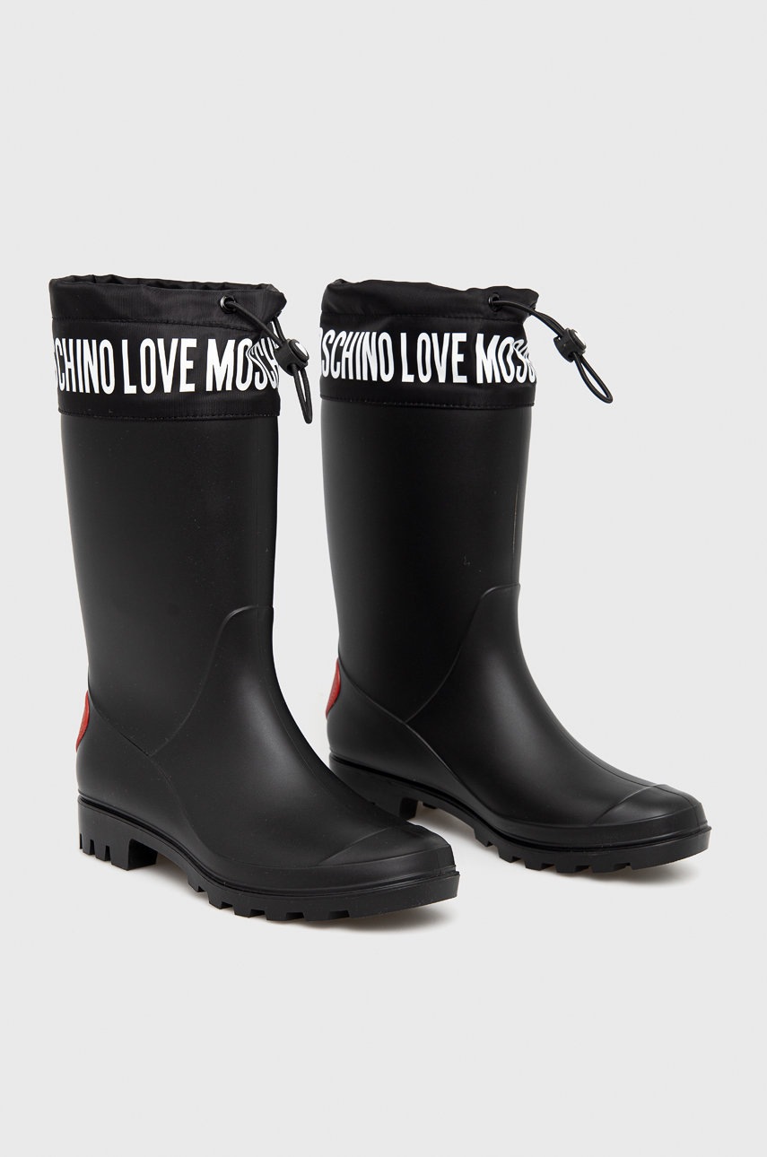 

Резиновые сапоги Love Moschino женские цвет чёрный