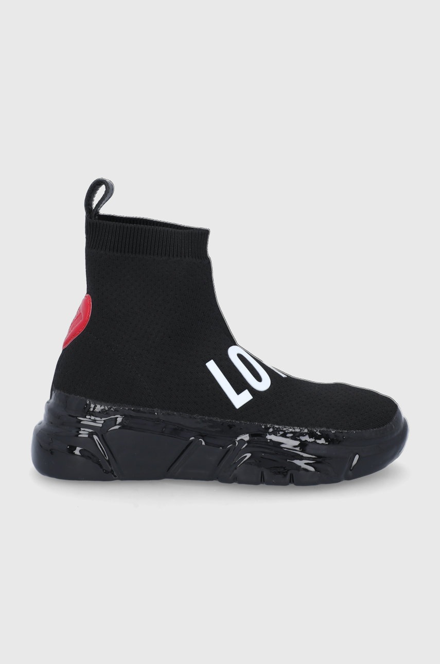 

Обувки Love Moschino в черно с платформа, Черен