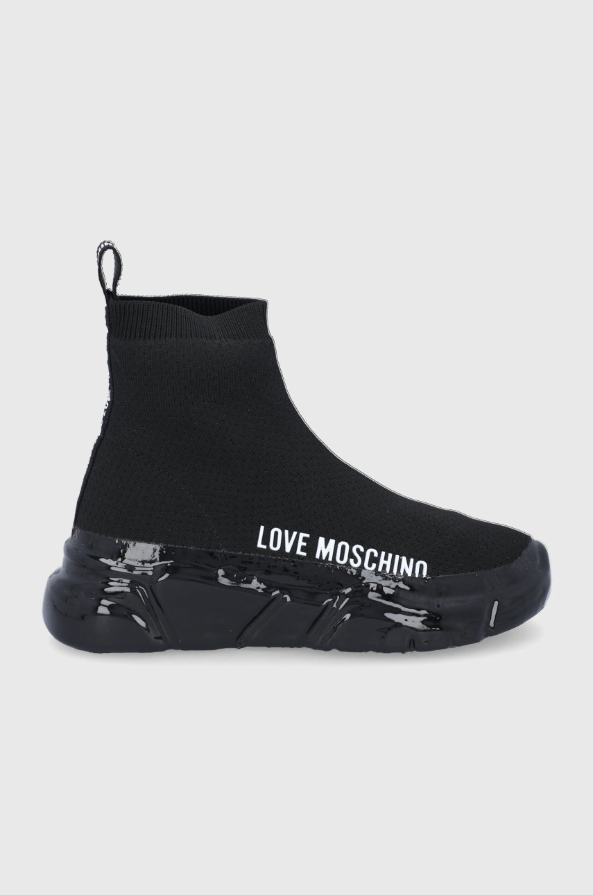 

Обувки Love Moschino в черно с платформа, Черен