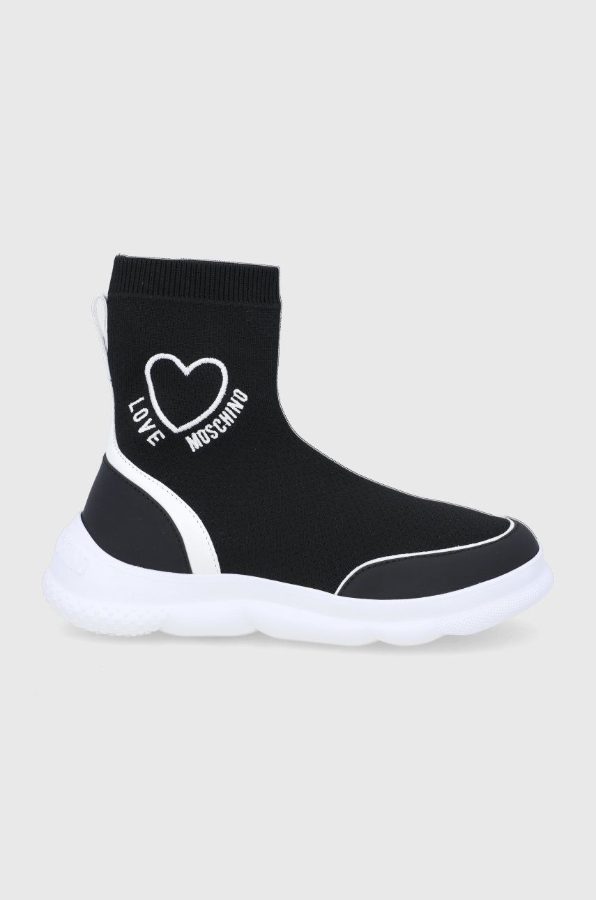Love Moschino Pantofi culoarea negru, cu toc plat Answear 2023-06-04