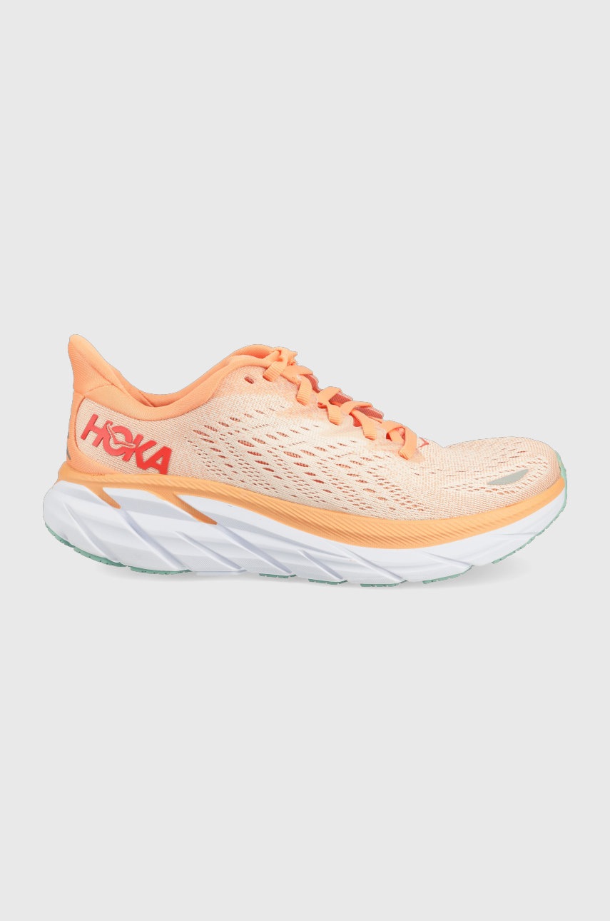 

Обувки Hoka One One Clifton 8 в оранжево с равна подметка, Оранжев