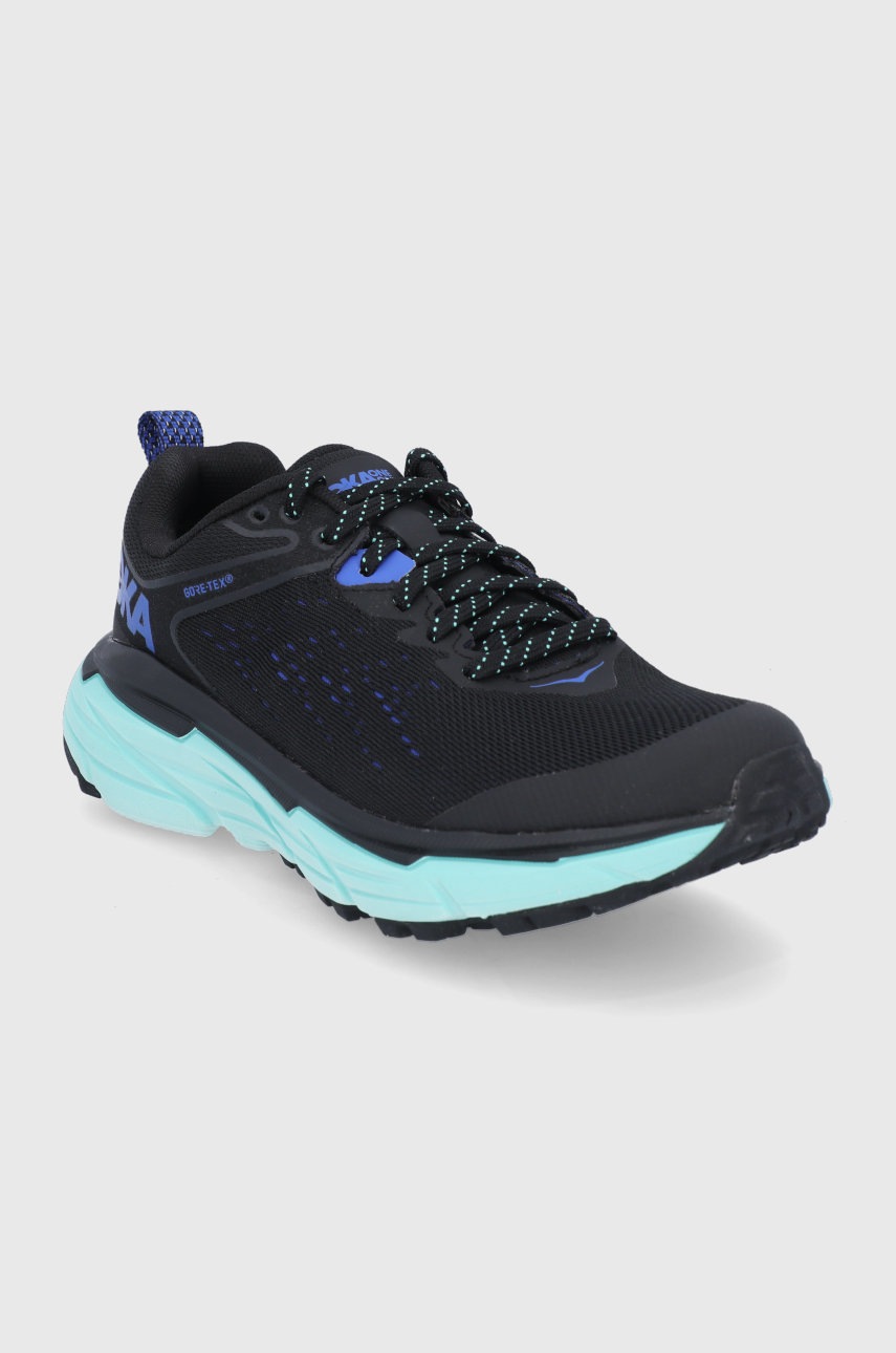 

Черевики Hoka One One жіночі колір чорний на плоскому ходу