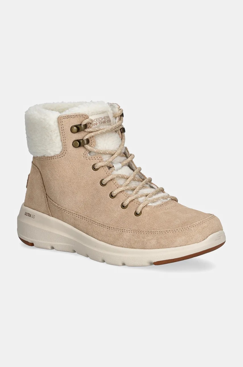 Skechers cizme de zapada din piele intoarsa culoarea bej Skechers cizme de zapada din piele intoarsa culoarea bej