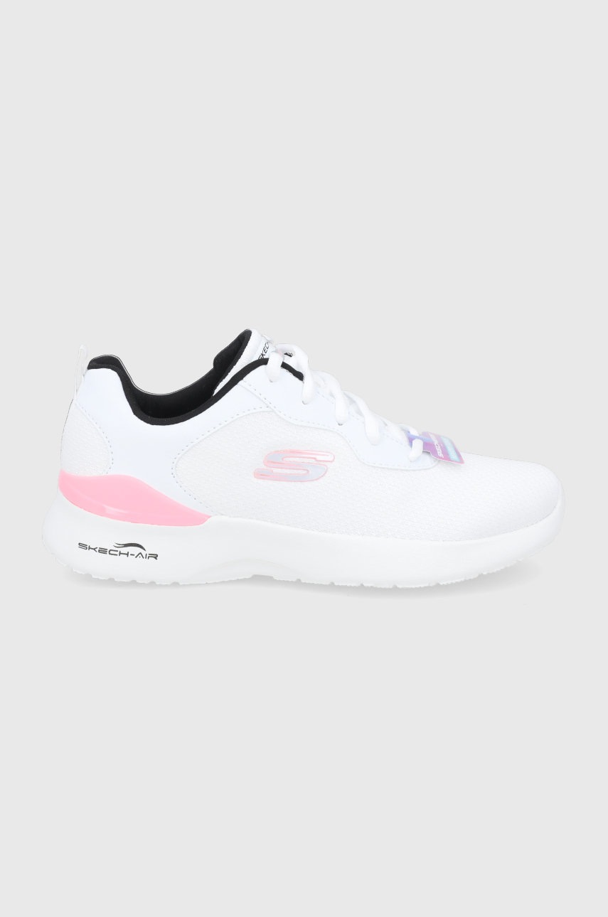 

Обувки Skechers в бяло с равна подметка, Бял