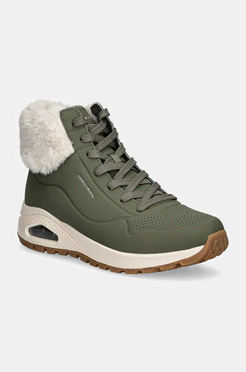 Skechers cizme de iarna culoarea verde Skechers cizme de iarna culoarea verde
