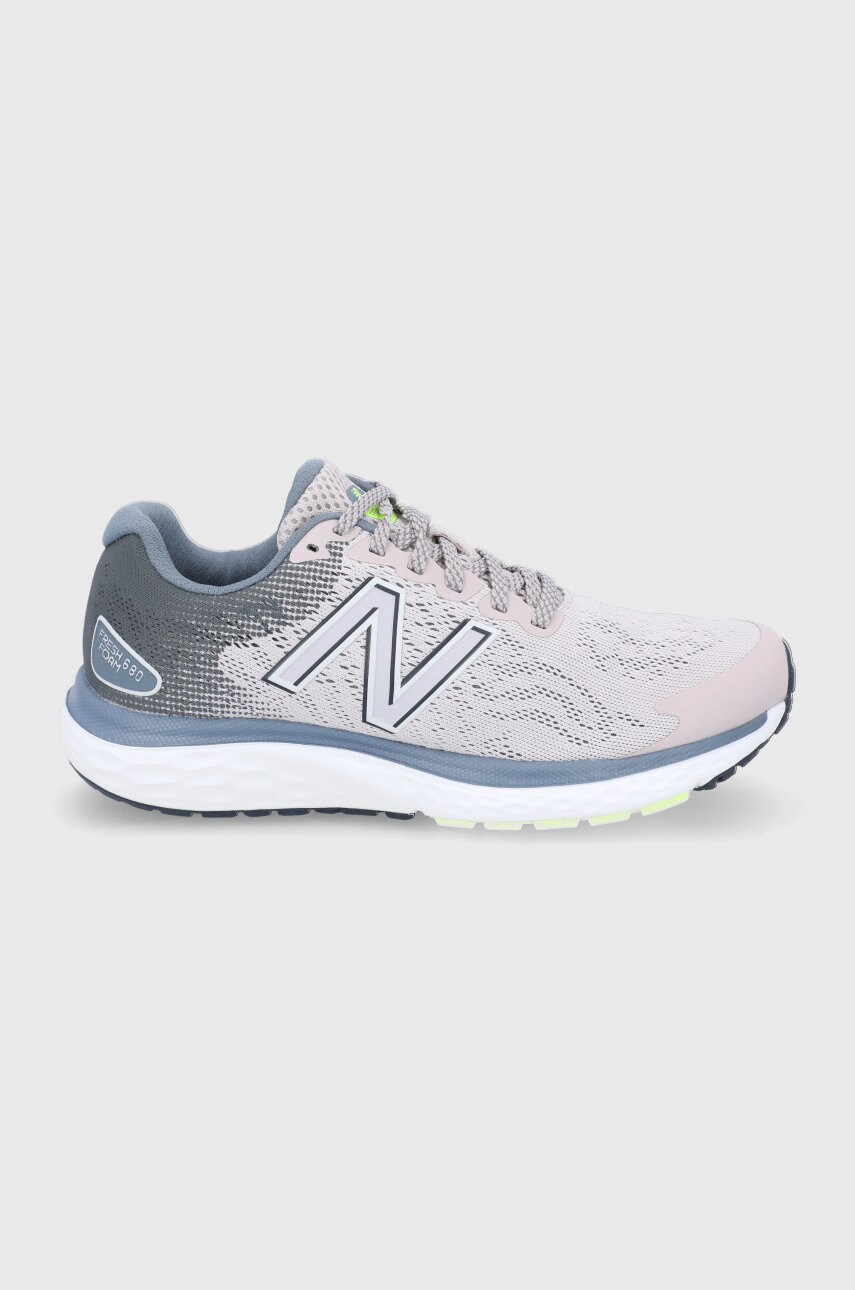 

Обувки New Balance W680LR7 в розово с равна подметка, Розов