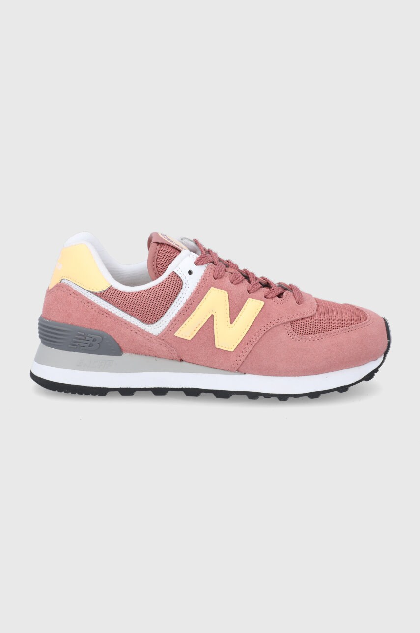 

Обувки New Balance WL574HD2 в розово с равна подметка, Розов